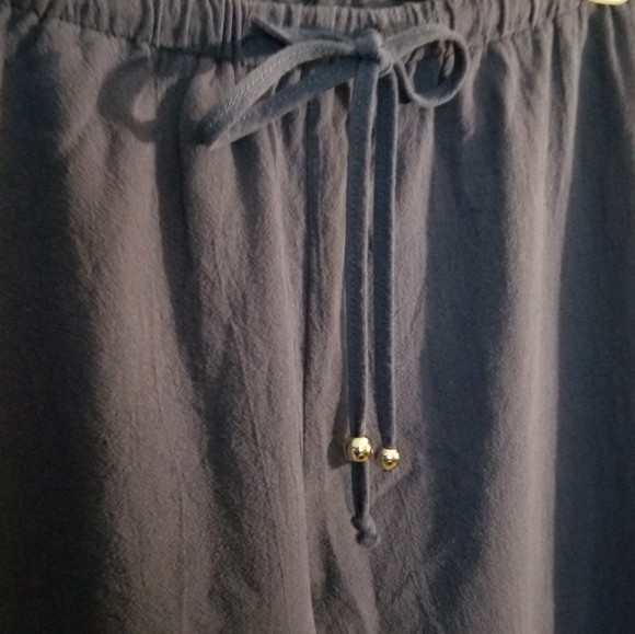 Side Split Summer Pants M Blue - Picture 6 of 9